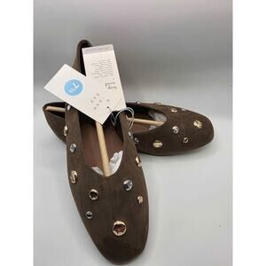 A New Day Women's Sammie Flats with Memory Foam Insole Dark Taupe 7.5